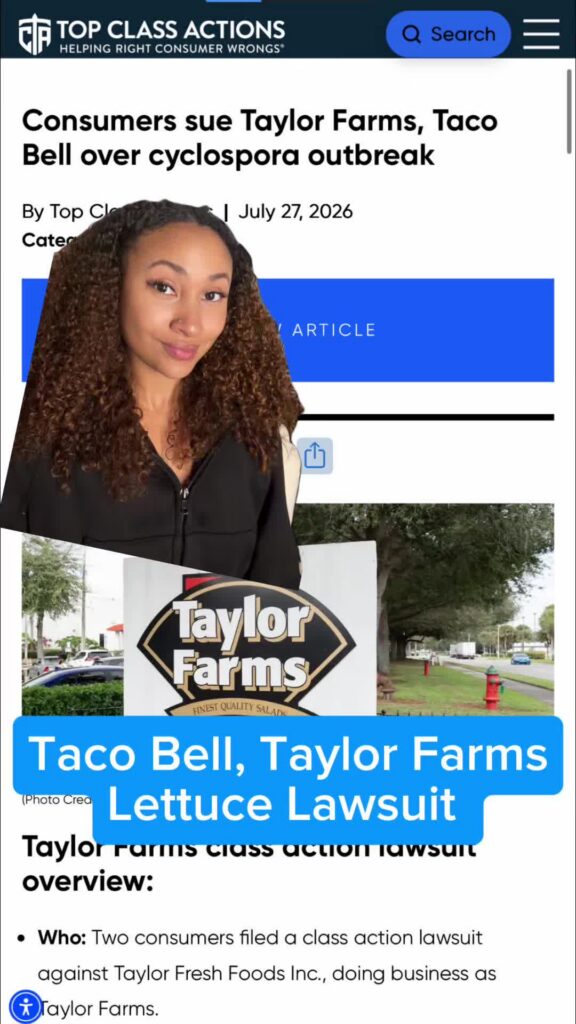 What are your thoughts on this? Follow us for updates on this class action lawsuit involving the recent lettuce contamination.