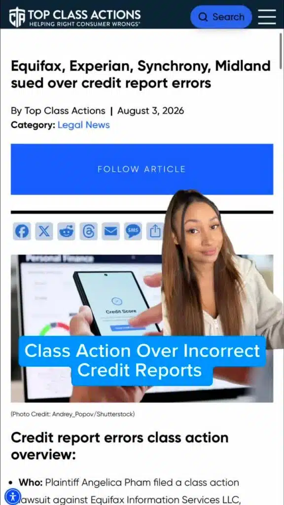 Have you experienced issues with any of the banks or credit reporting companies mentioned? Follow us for updates that could