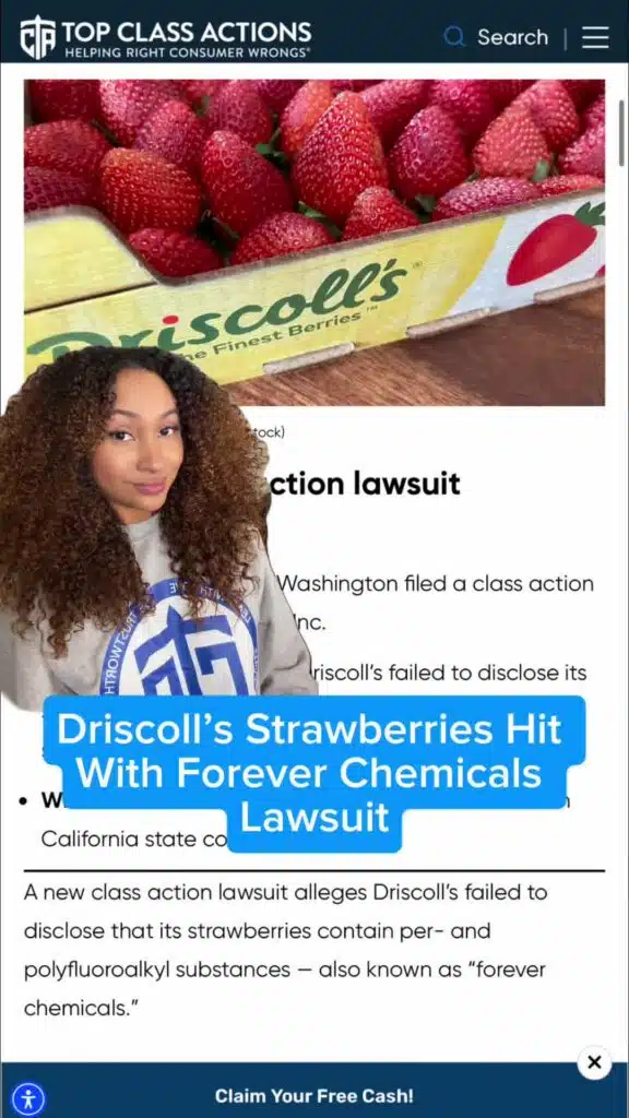 JUST IN: Driscoll’s faces a new class action lawsuit alleging its strawberries contain PFAS-related compounds, also known as “forever chemicals.”