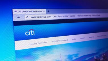 The homepage of the official website for Citigroup Inc.