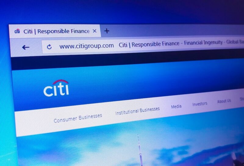 The homepage of the official website for Citigroup Inc.