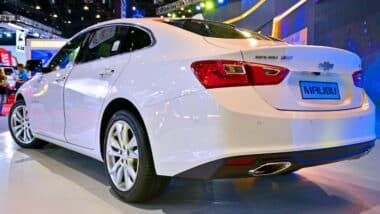 Chevrolet Malibu back view on April 7, 2018