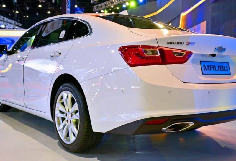 Chevrolet Malibu back view on April 7, 2018