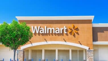 Store building Walmart in Los Angeles.