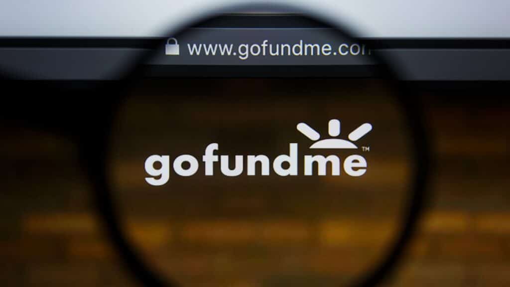 Illustrative Editorial of GOFUNDME website homepage.