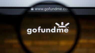 Illustrative Editorial of GOFUNDME website homepage.