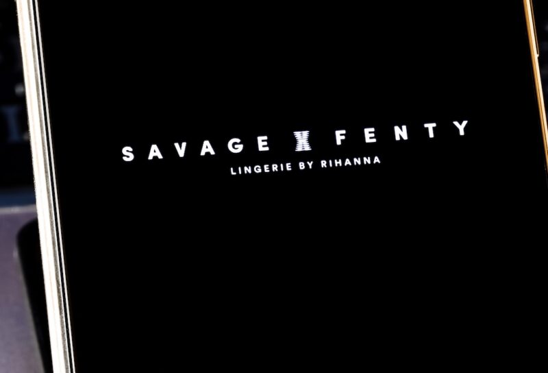 Editorial photo on Savage X Fenty theme. Illustrative photo for news about Savage X Fenty - a lingerie line by Rihanna