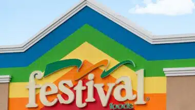 Festival Foods retail grocery store exterior and trademark logo.