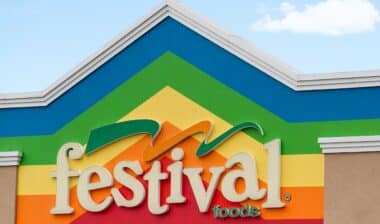 Festival Foods retail grocery store exterior and trademark logo.