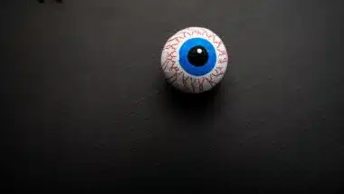 Candy eyeball on dark background
