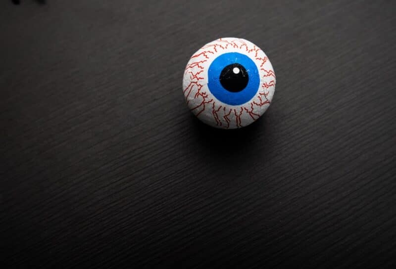 Candy eyeball on dark background