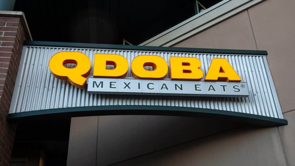 Qdoba Mexican Eats exterior and logo.
