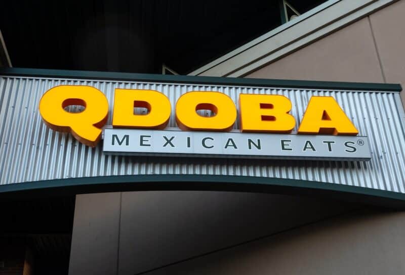 Qdoba Mexican Eats exterior and logo.