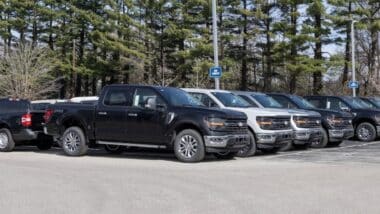 Ford F-150 pickup display.