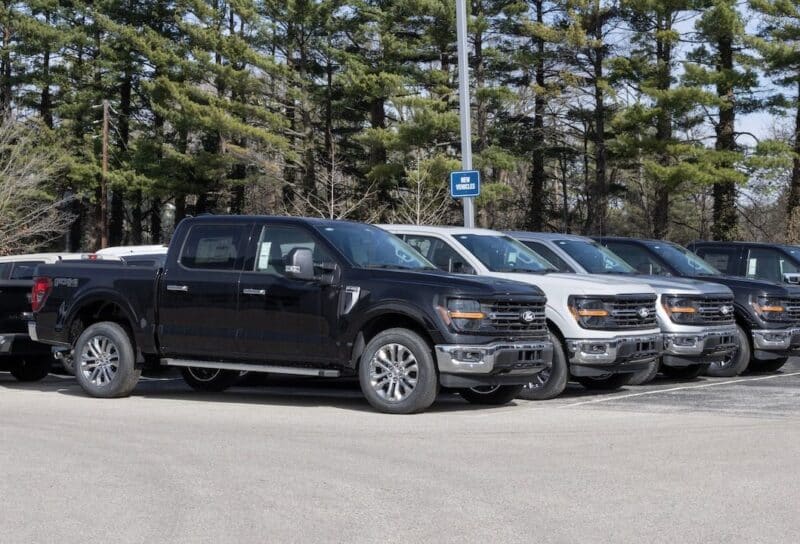Ford F-150 pickup display.