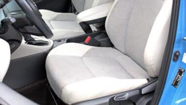 Toyota white textile front driver seats
