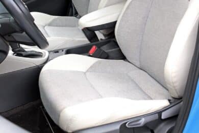 Toyota white textile front driver seats