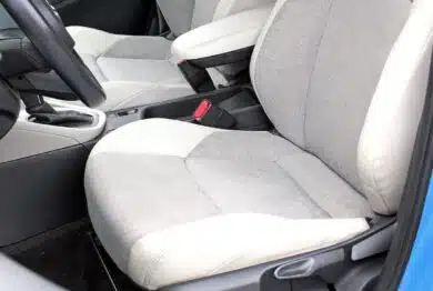 Toyota white textile front driver seats