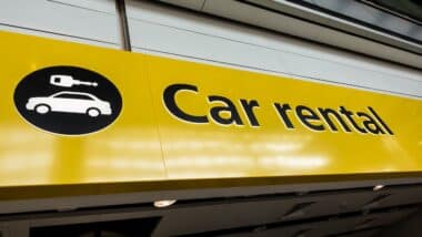 Car Rental Sign at an Airport