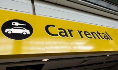Car Rental Sign at an Airport