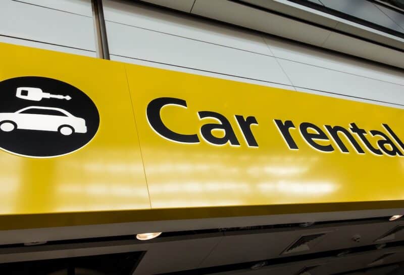 Car Rental Sign at an Airport