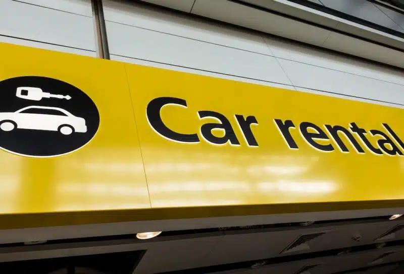 Car Rental Sign at an Airport