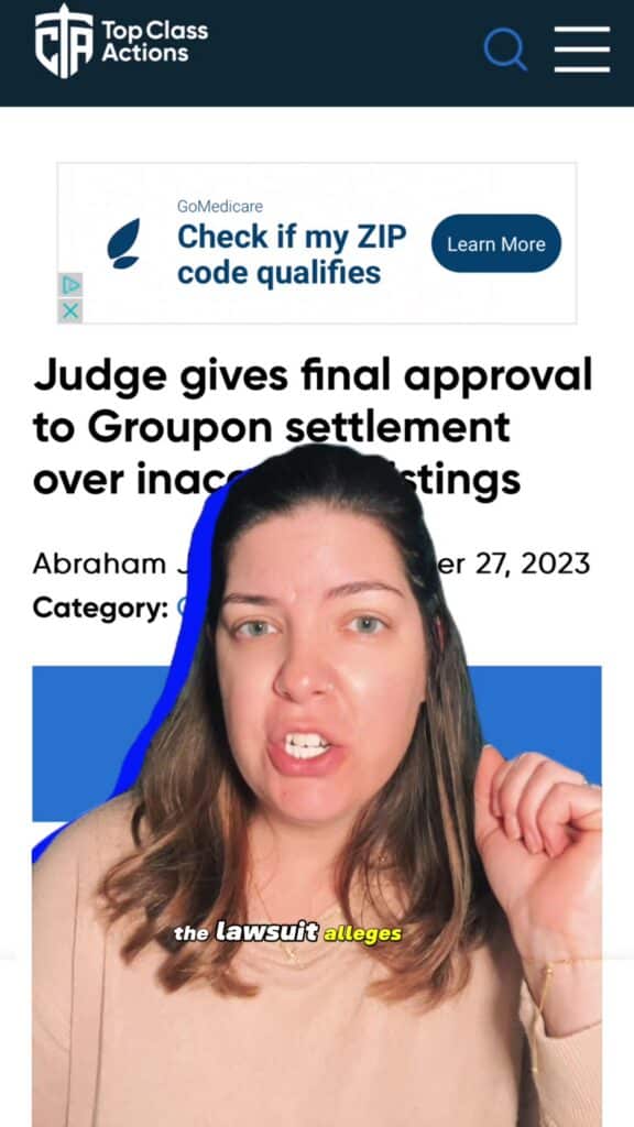 Have you used Groupon?! What was your experience? 💭💲 #Groupon #GrouponLawsuit #ClassActionLawsuit #News #GrouponDeals #TopClassActions