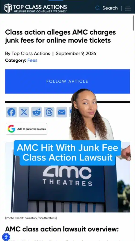 Have you paid AMC’s online convenience fee? DM us “YES” to explore your legal options. #AMCTheatres #ClassAction #ConsumerAlert #Showtimes #Movies