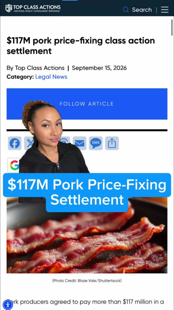 SETTLEMENT ALERT: Did you purchase eligible pork products between 2014 and 2018? DM us “YES” to see if you can