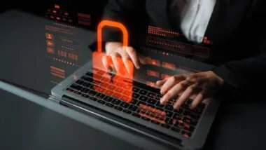 Digital security concept illustrating a cybersecurity breach