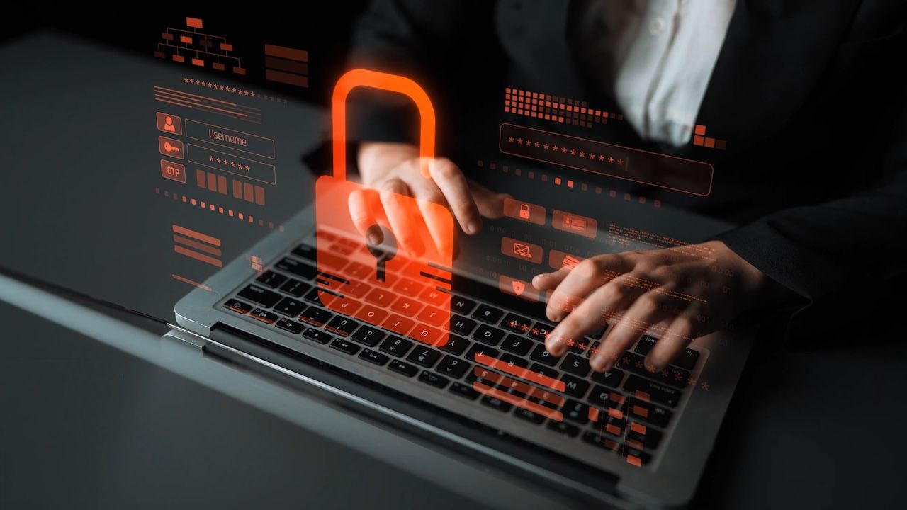 Digital security concept illustrating a cybersecurity breach