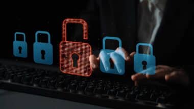 Digital security concept illustrating a cybersecurity breach