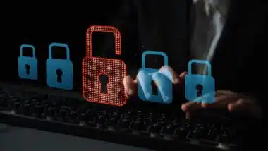 Digital security concept illustrating a cybersecurity breach