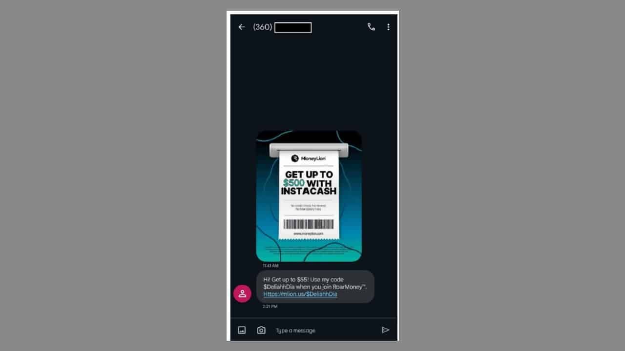 Washington Residents: MoneyLion Lawsuit for Referral Texts action settlement