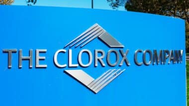 The Clorox Company sign near global manufacturer and marketer of consumer and professional products research facility.