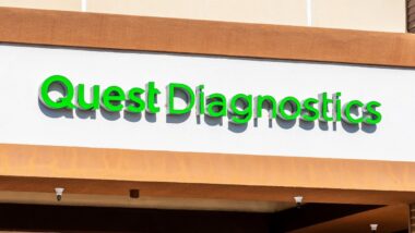 Quest Diagnostics logo at one of their locations in San Francisco Bay Area