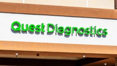Quest Diagnostics logo at one of their locations in San Francisco Bay Area