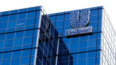 Unilever sign on their head office building