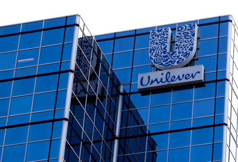 Unilever sign on their head office building