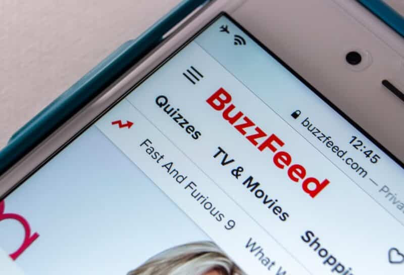 Closeup logo of BuzzFeed