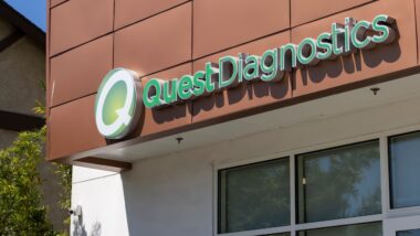 Quest Diagnostics logo is seen at its office in Alhambra, California.