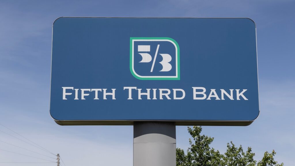 Fifth Third Bank location sign.