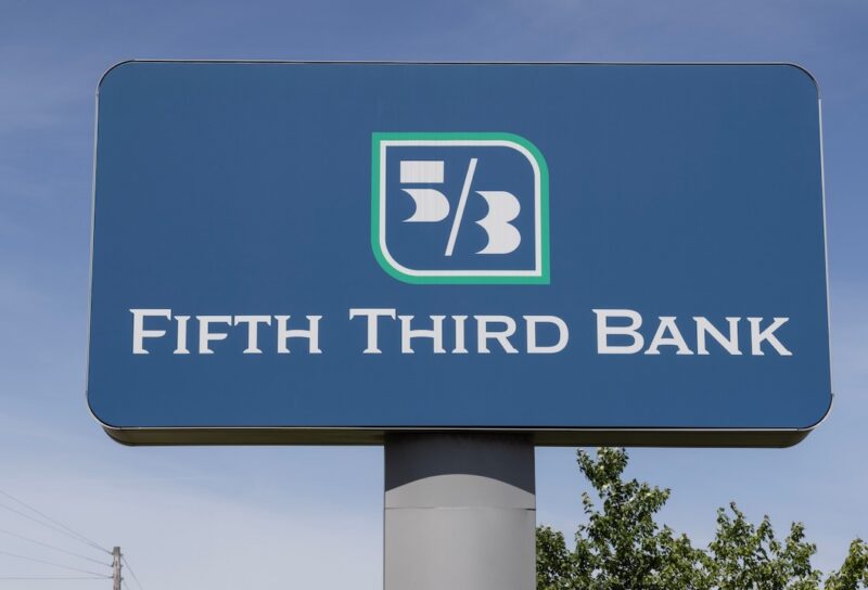 Fifth Third Bank location sign.