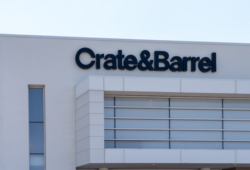 A Crate and Barrel store in Shopping Mall