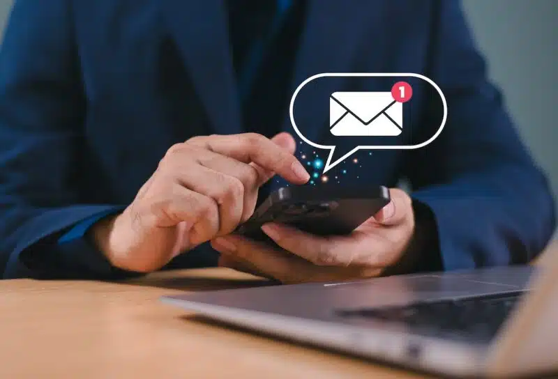 Email campaign alert concept. New email send notification for business e-mail