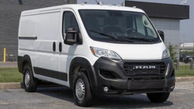 RAM ProMaster 2500 Low Roof Cargo Van display.