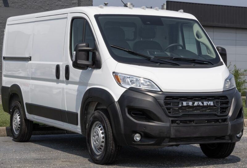 RAM ProMaster 2500 Low Roof Cargo Van display.