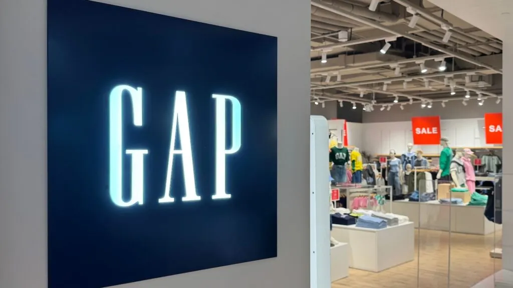 GAP brand company logo on store