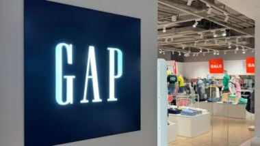 GAP brand company logo on store