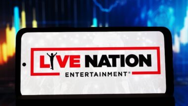 In this photo illustration, Live Nation Entertainment Inc. logo seen displayed on a smartphone.